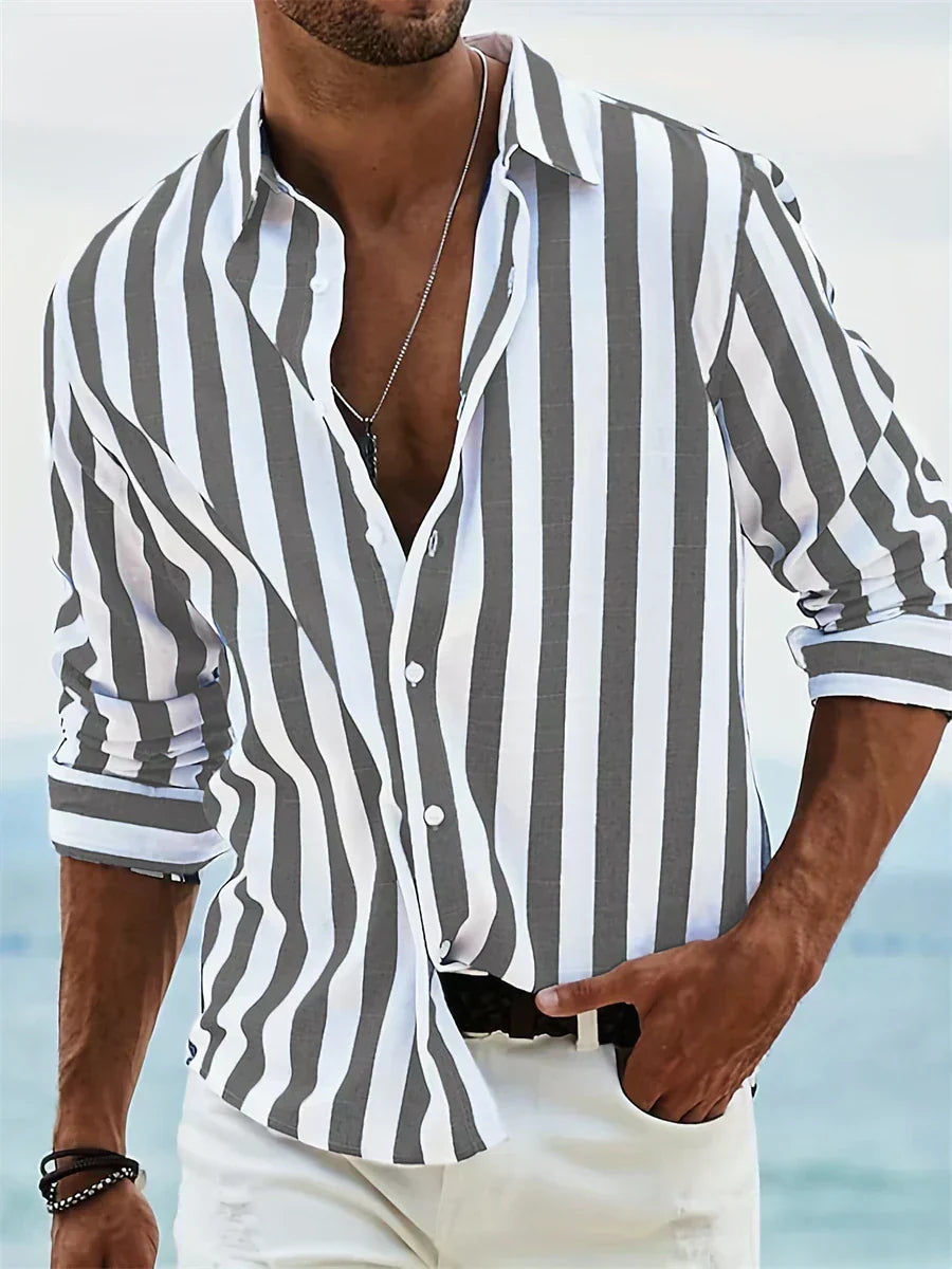 STRIPED SUMMER SHIRT FOR MEN
