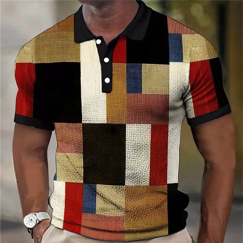 CHECKERED POLO SHIRT FOR MEN