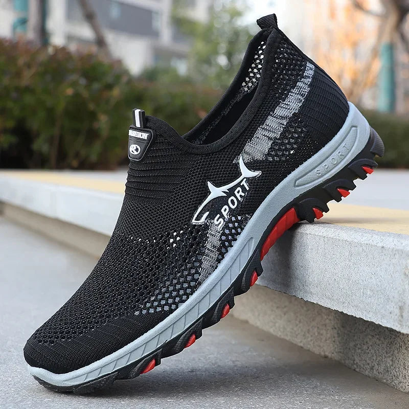 MESH SLIP-ON SNEAKERS FOR MEN