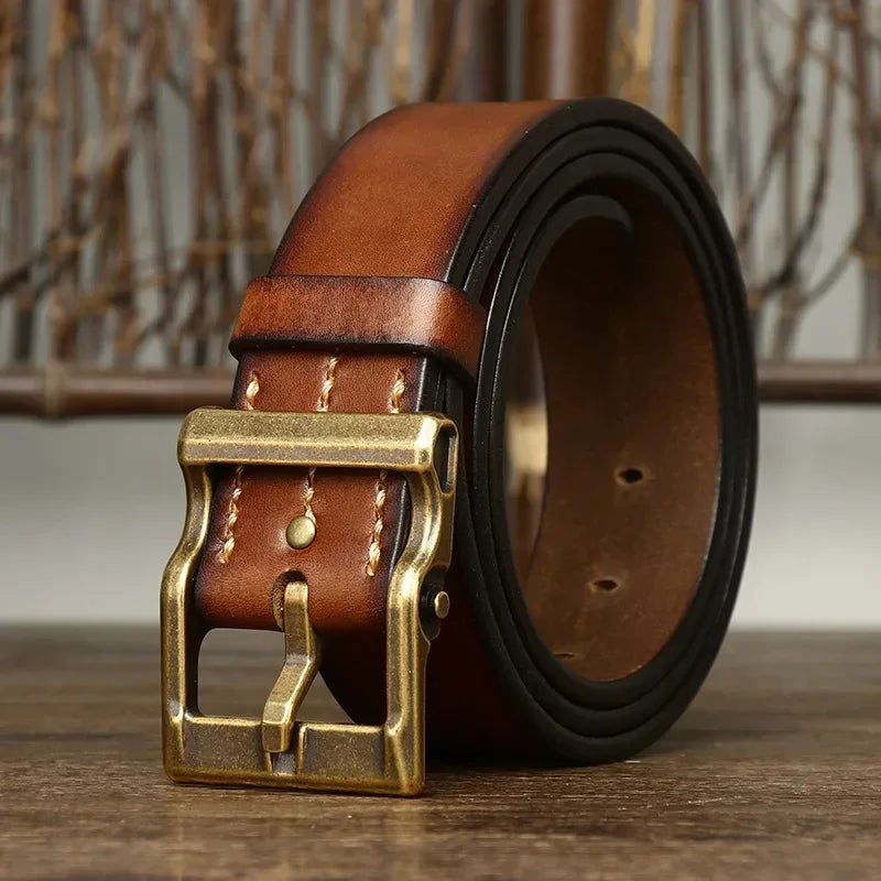 VINTAGE COWHIDE BELT FOR MEN