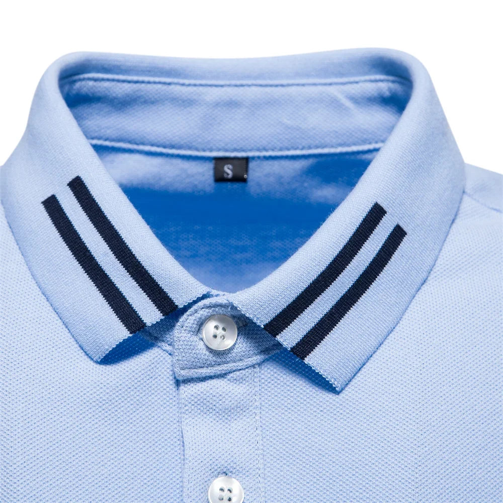 CONTRAST PIQUE POLO FOR MEN