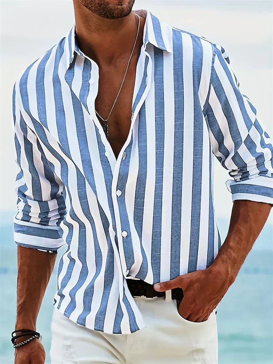 STRIPED SUMMER SHIRT FOR MEN