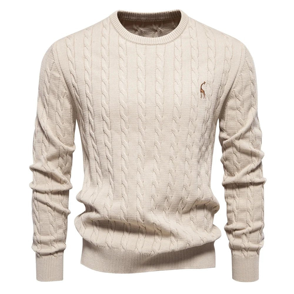 TEXTURED CABLE SWEATER FOR MEN