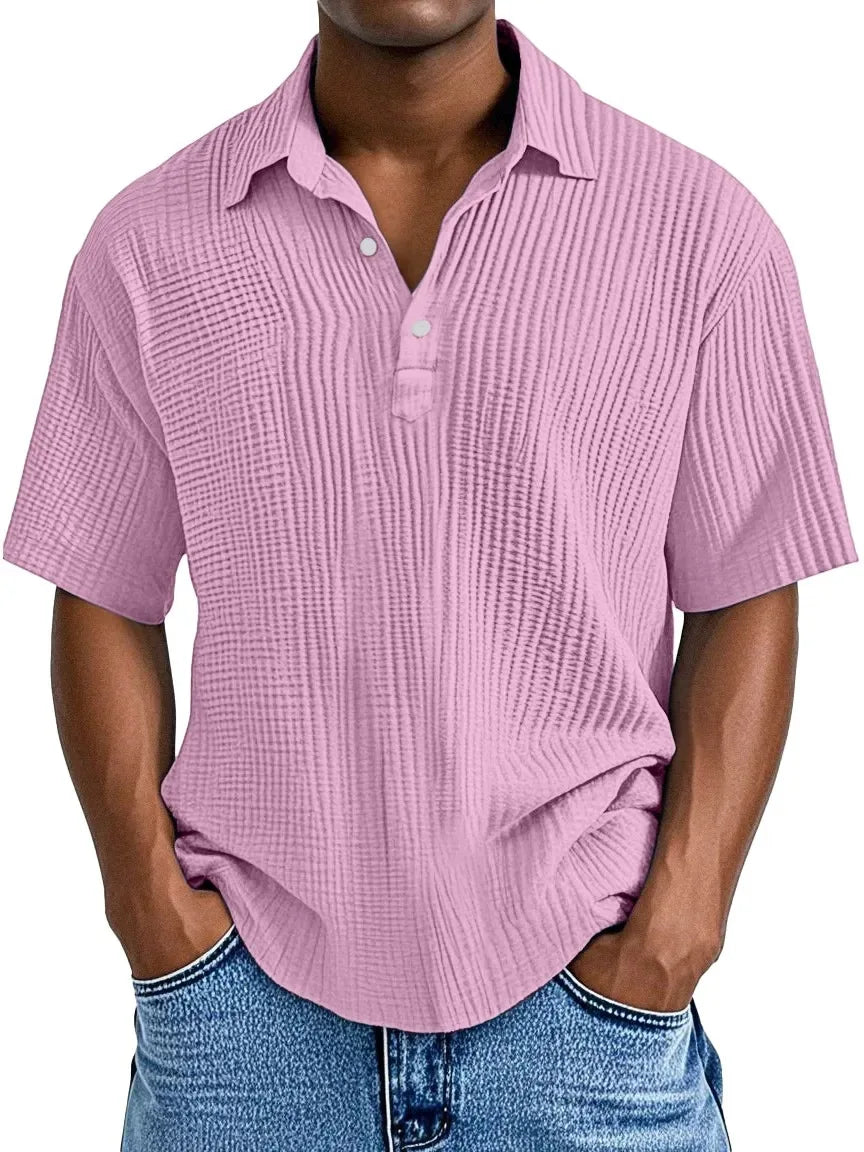 TEXTURED RETRO SUMMER SHIRT FOR MEN