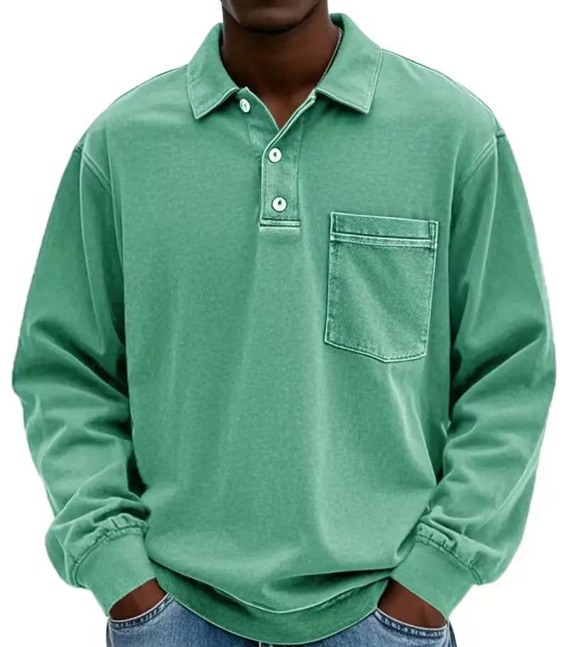 CLASSIC LONG SLEEVE POLO SHIRT FOR MEN