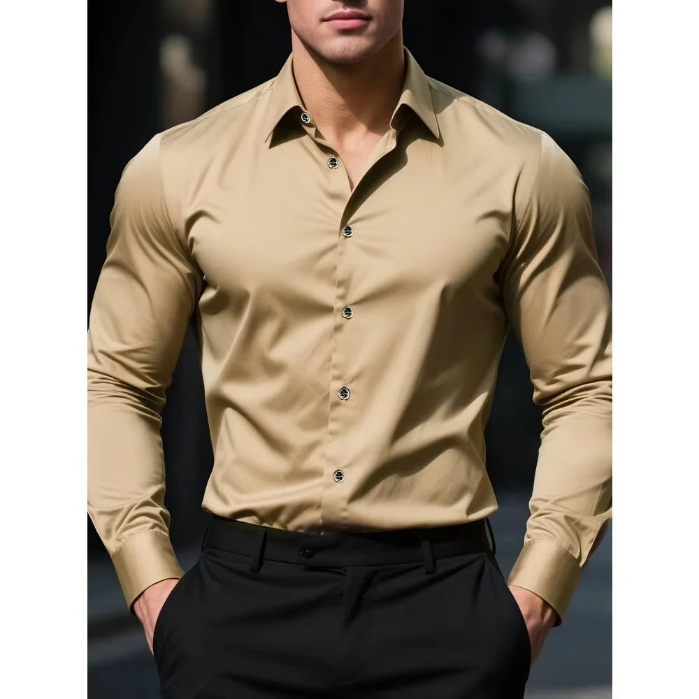 ELASTIC BUSINESS SHIRT FOR MEN