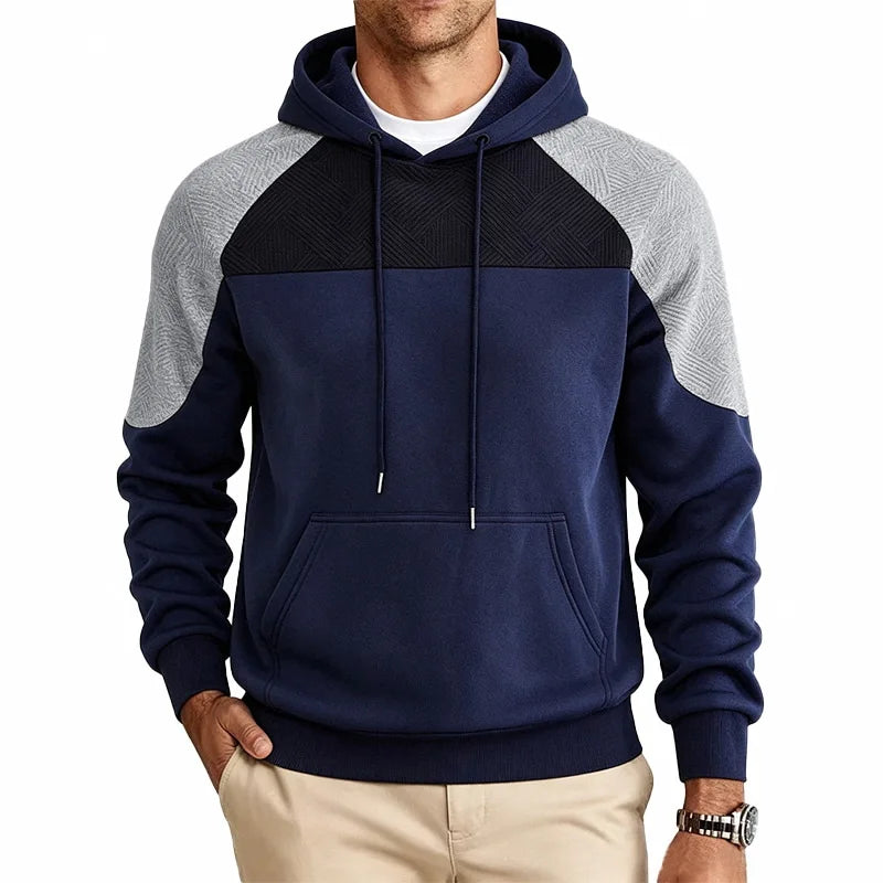 PATCHWORK POLYESTER SWEATER FOR MEN