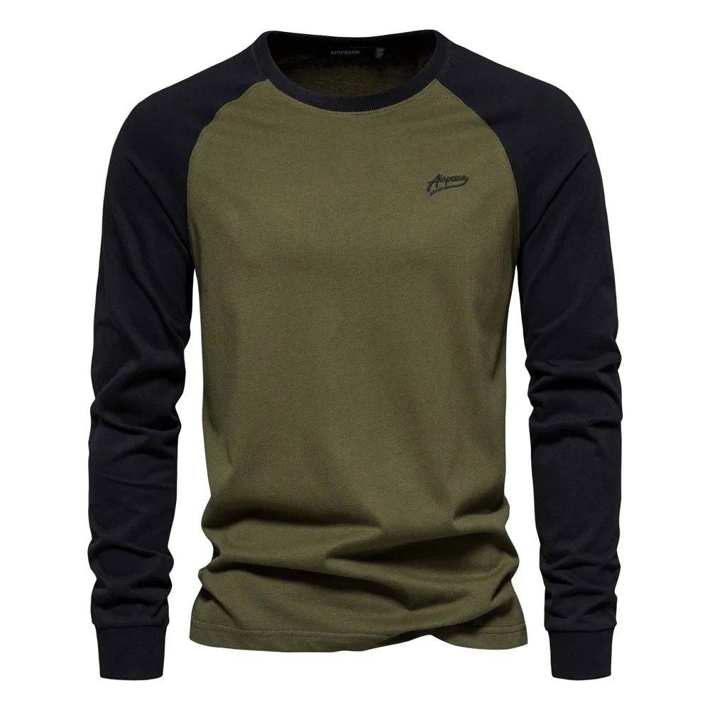 CONTRAST RAGLAN SHIRT FOR MEN