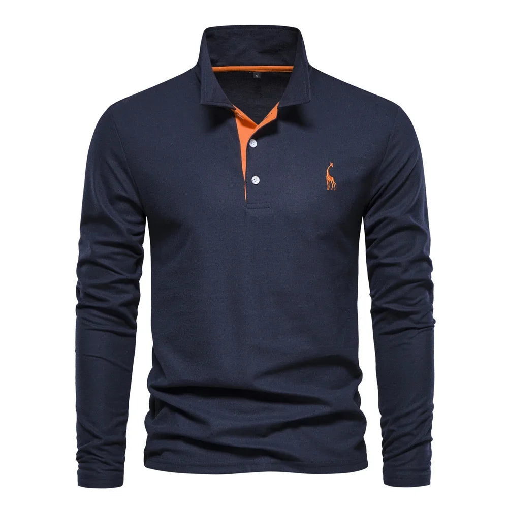 LONG SLEEVE POLO SHIRT FOR MEN