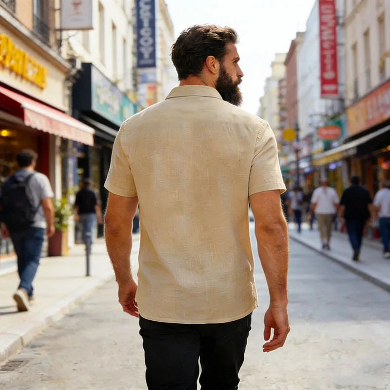 BUTTON-UP SUMMER SHIRT FOR MEN