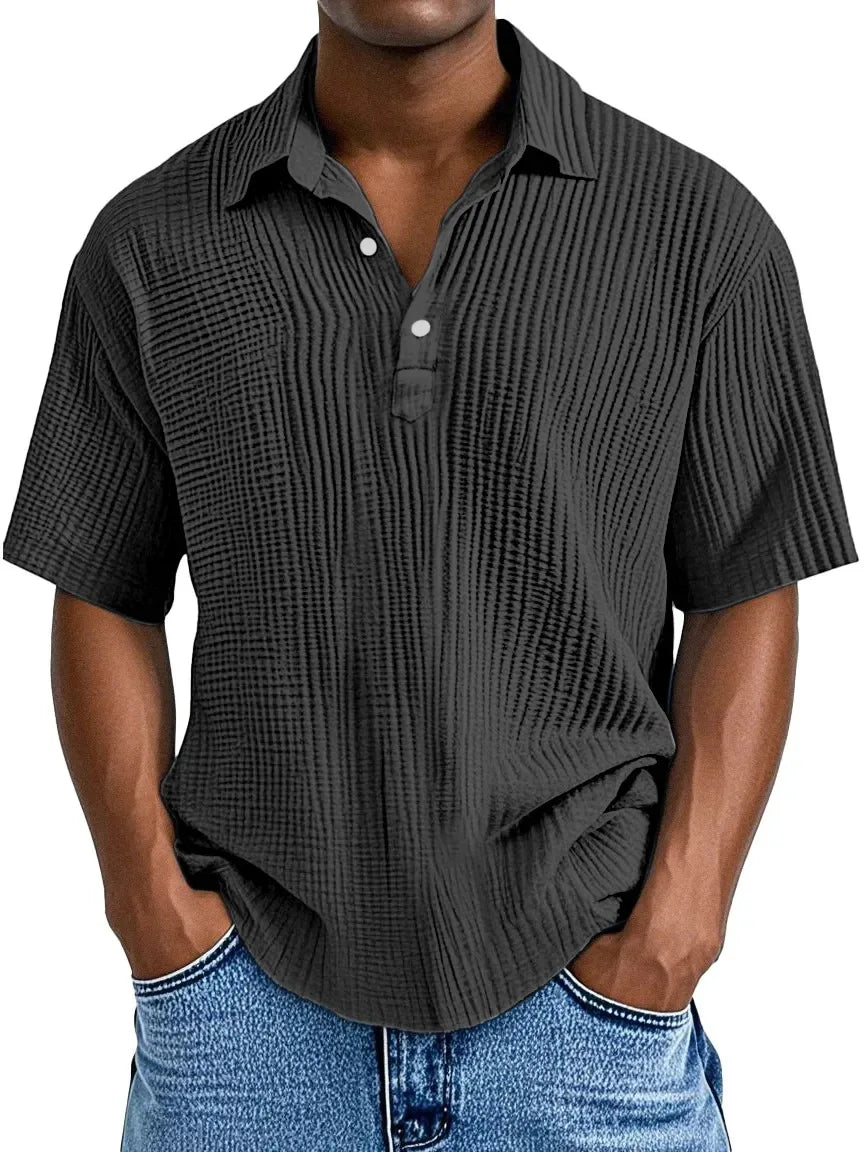 TEXTURED RETRO SUMMER SHIRT FOR MEN