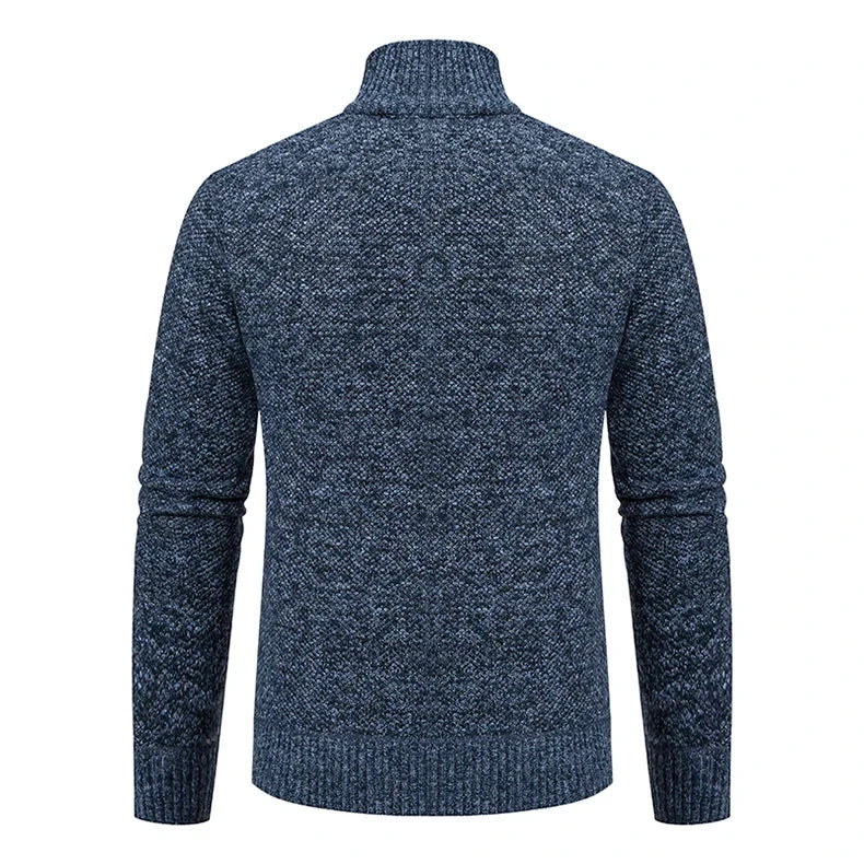 KNIT ZIP COLLAR SWEATER FOR MEN