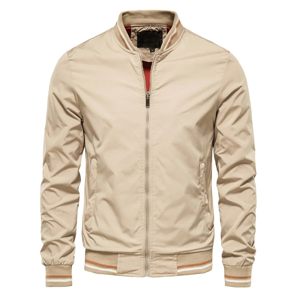 CONTRAST BOMBER JACKET FOR MEN