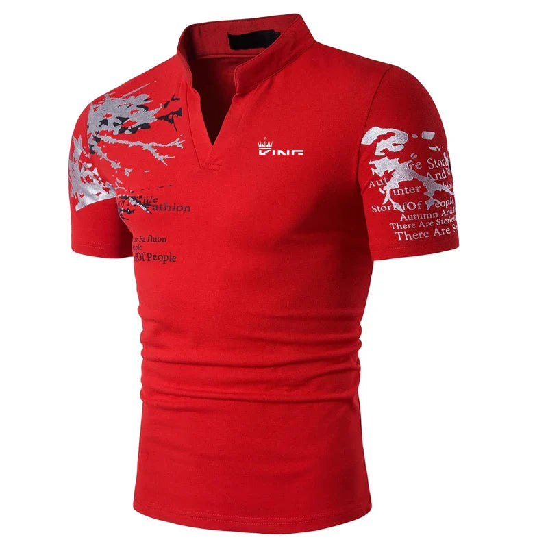 BOLD GRAPHIC POLO SHIRT FOR MEN