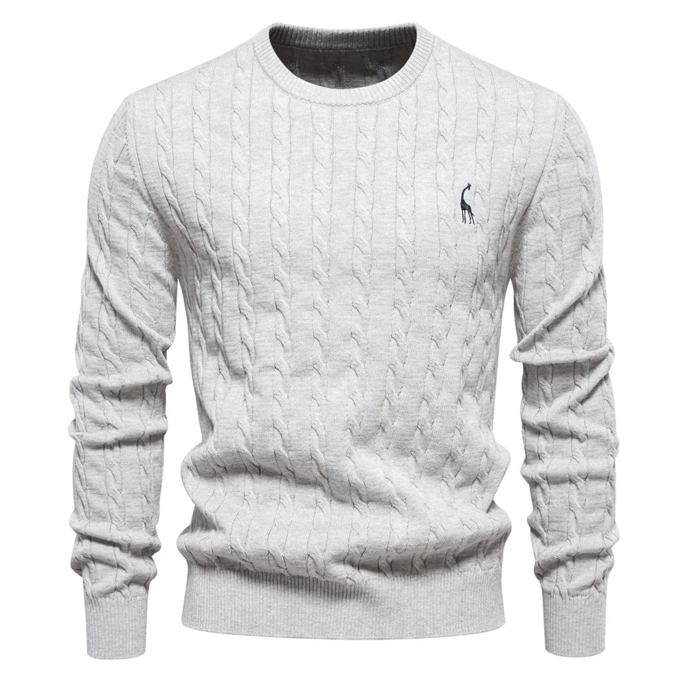 TEXTURED CABLE SWEATER FOR MEN