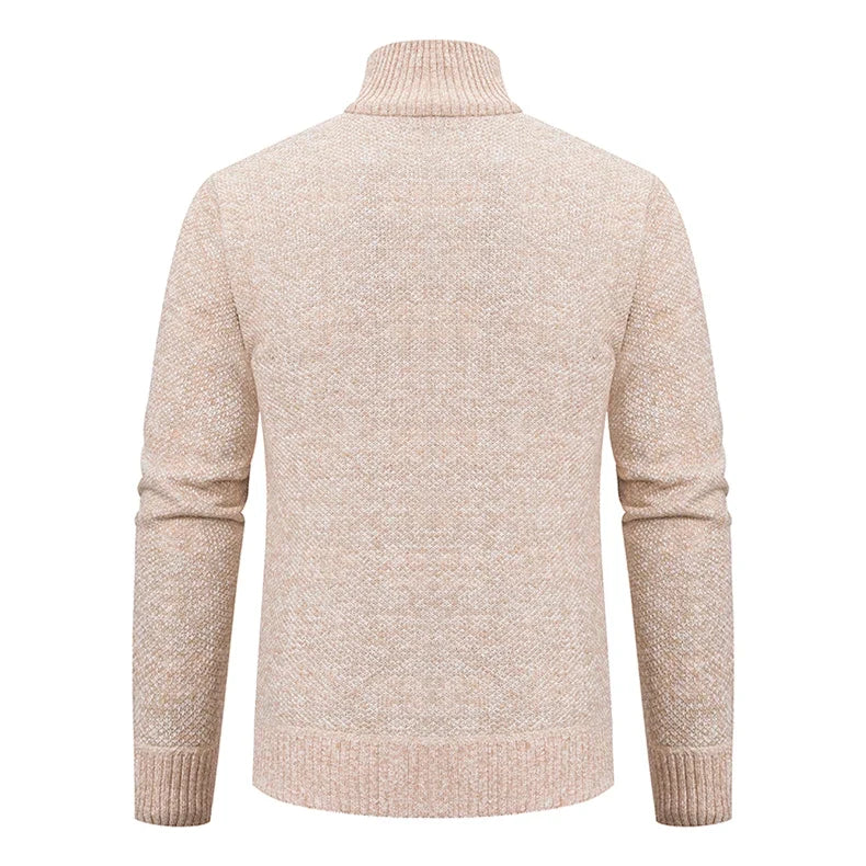KNIT ZIP COLLAR SWEATER FOR MEN