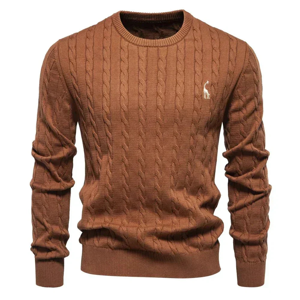TEXTURED CABLE SWEATER FOR MEN