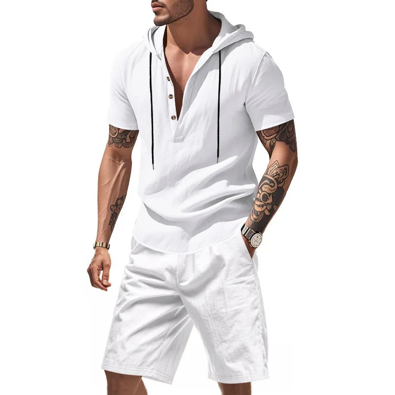 HOODED SHORT SET FOR MEN
