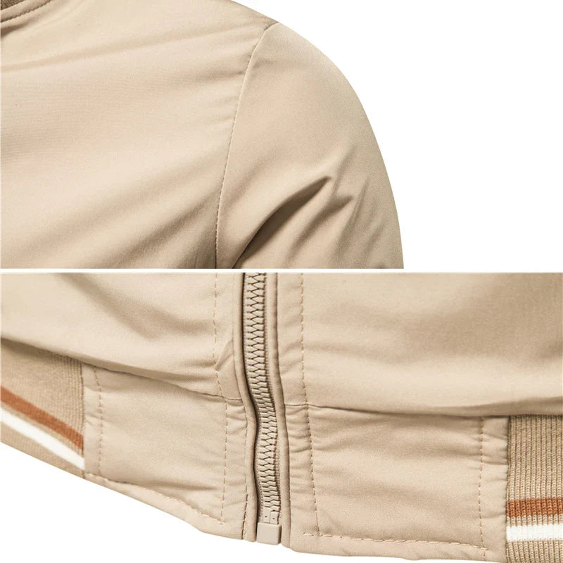 CONTRAST BOMBER JACKET FOR MEN