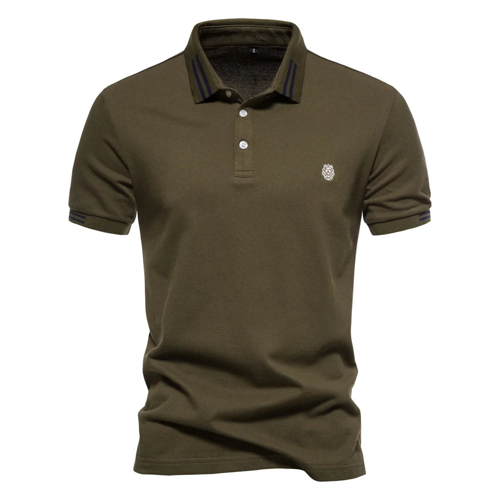 CONTRAST PIQUE POLO FOR MEN