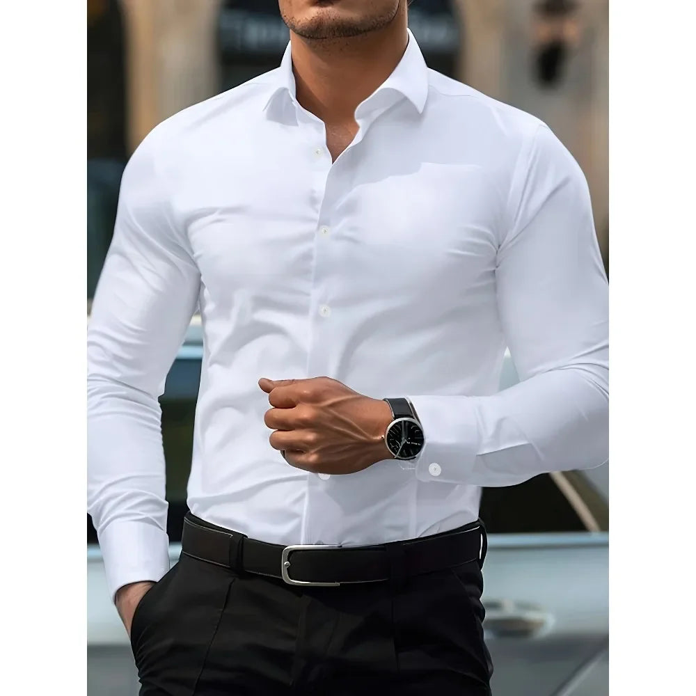 ELASTIC BUSINESS SHIRT FOR MEN