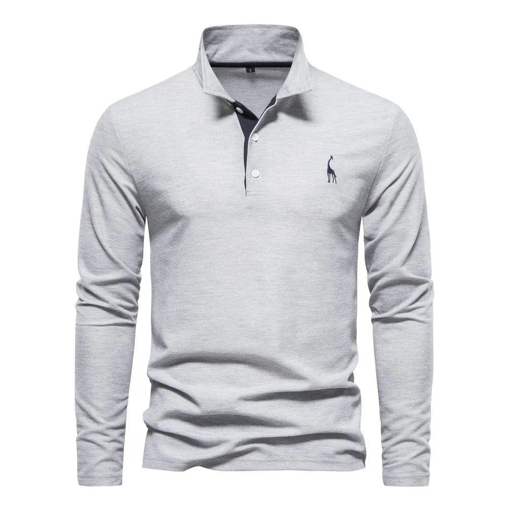 LONG SLEEVE POLO SHIRT FOR MEN