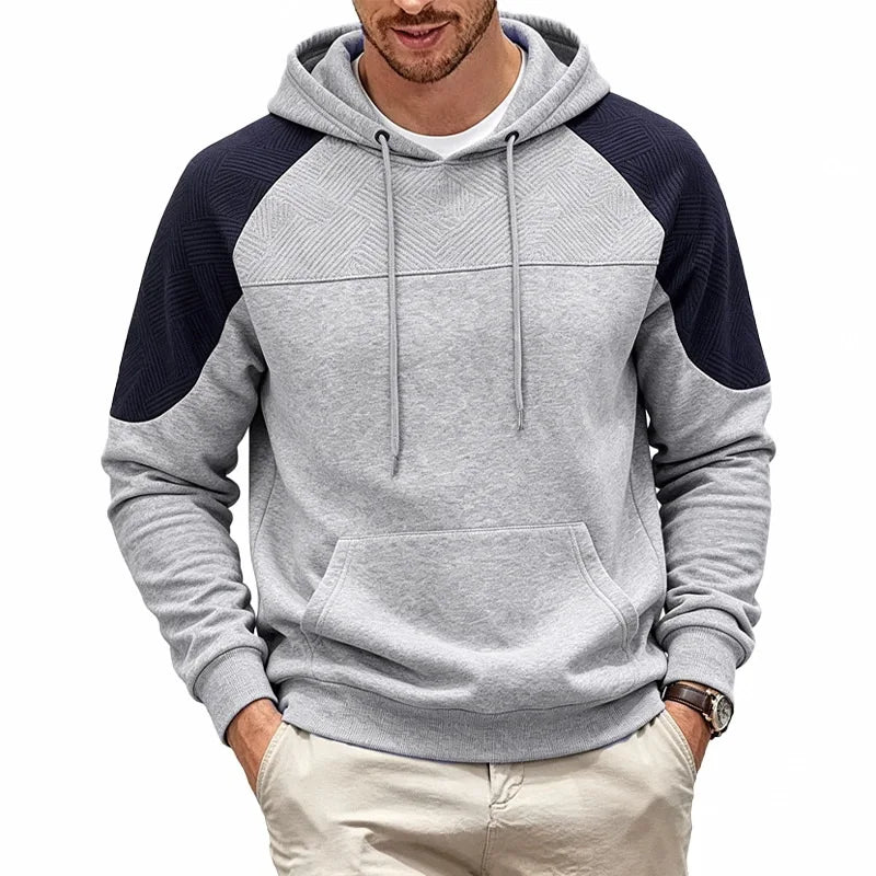 PATCHWORK POLYESTER SWEATER FOR MEN