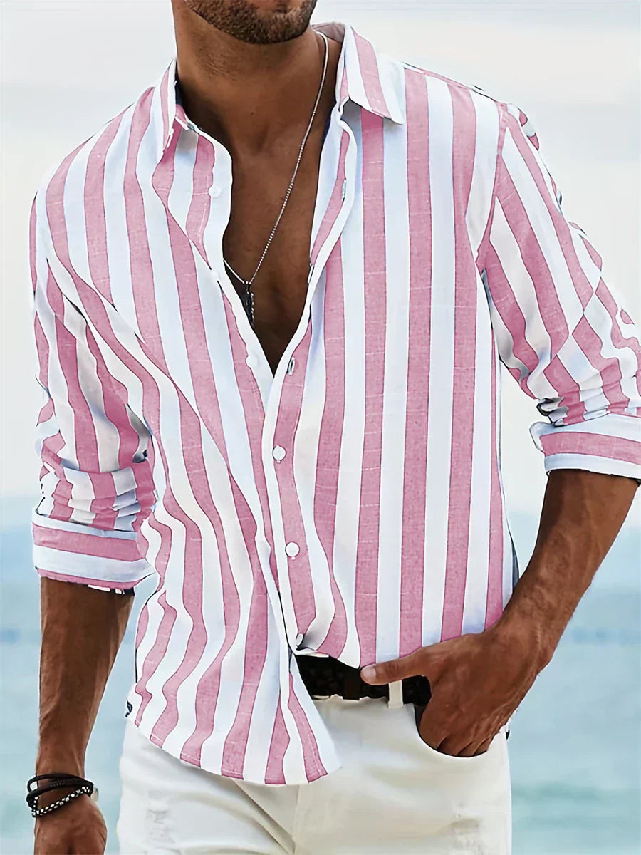 STRIPED SUMMER SHIRT FOR MEN