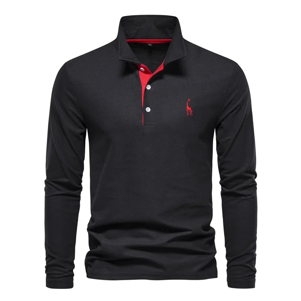 LONG SLEEVE POLO SHIRT FOR MEN