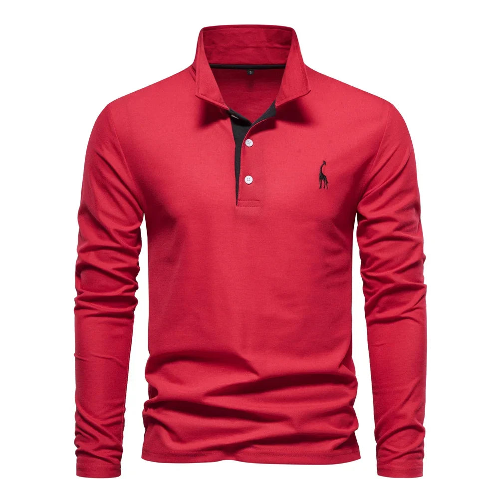 LONG SLEEVE POLO SHIRT FOR MEN