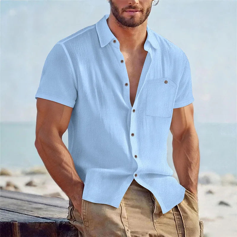 BUTTON-UP SUMMER SHIRT FOR MEN