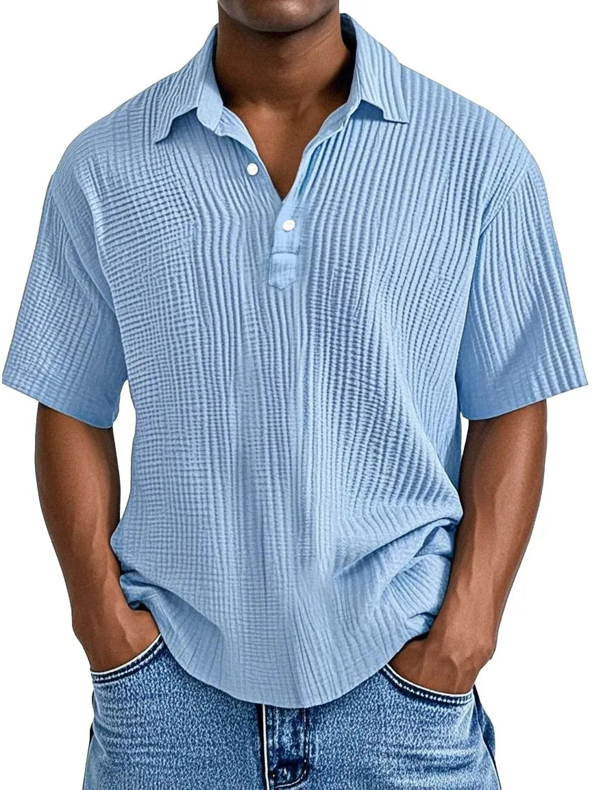 TEXTURED RETRO SUMMER SHIRT FOR MEN