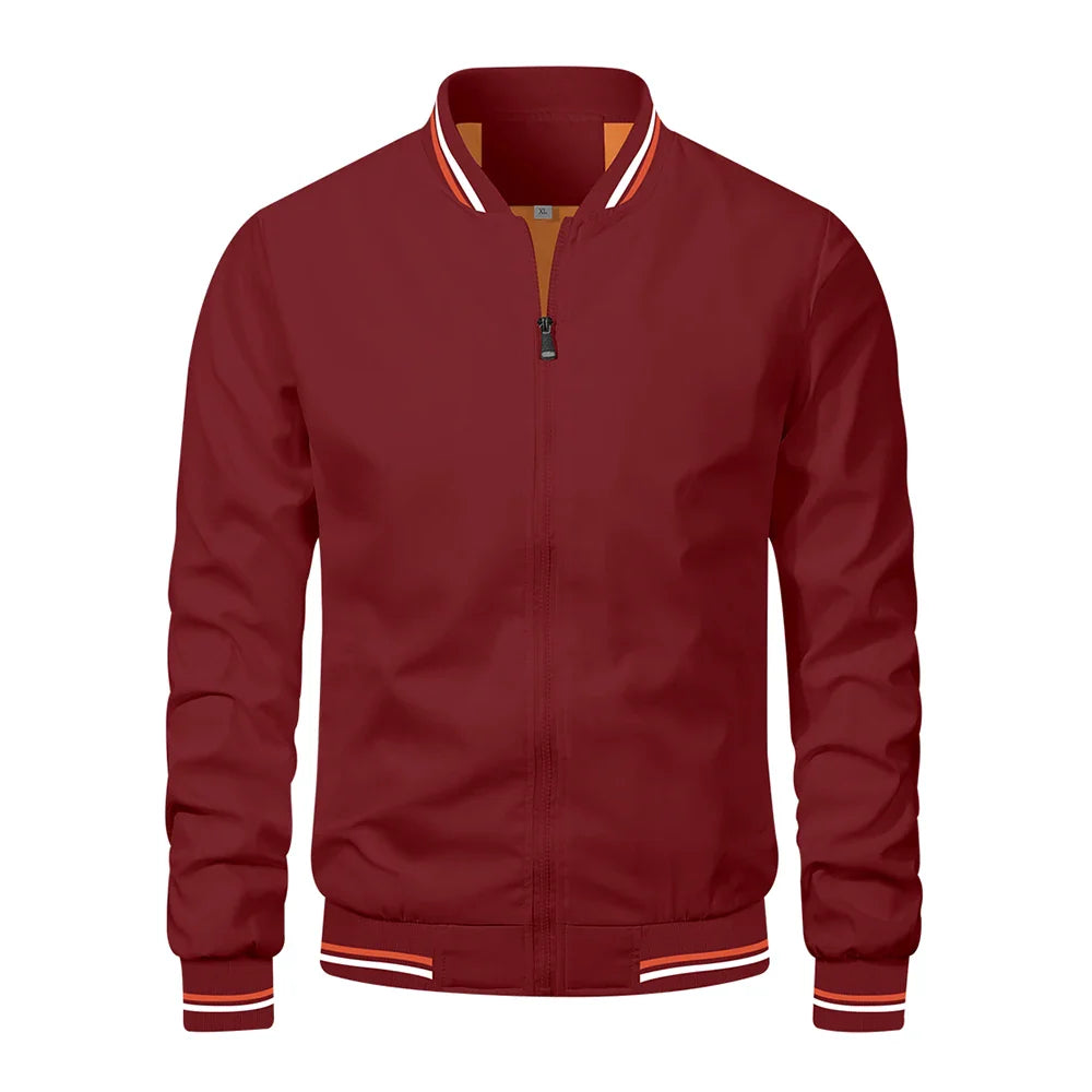 CONTRAST BOMBER JACKET FOR MEN