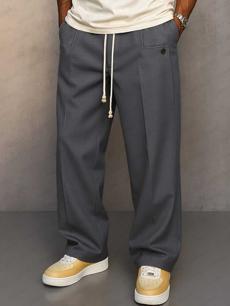 RELAXED COTTON TROUSERS FOR MEN