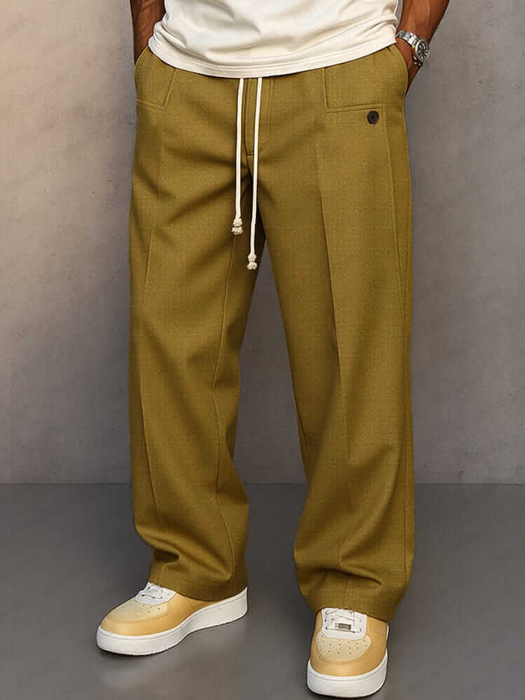 RELAXED COTTON TROUSERS FOR MEN