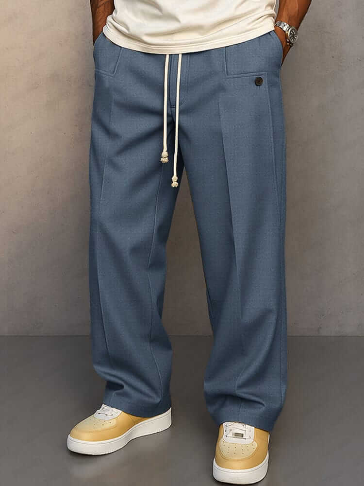 RELAXED COTTON TROUSERS FOR MEN