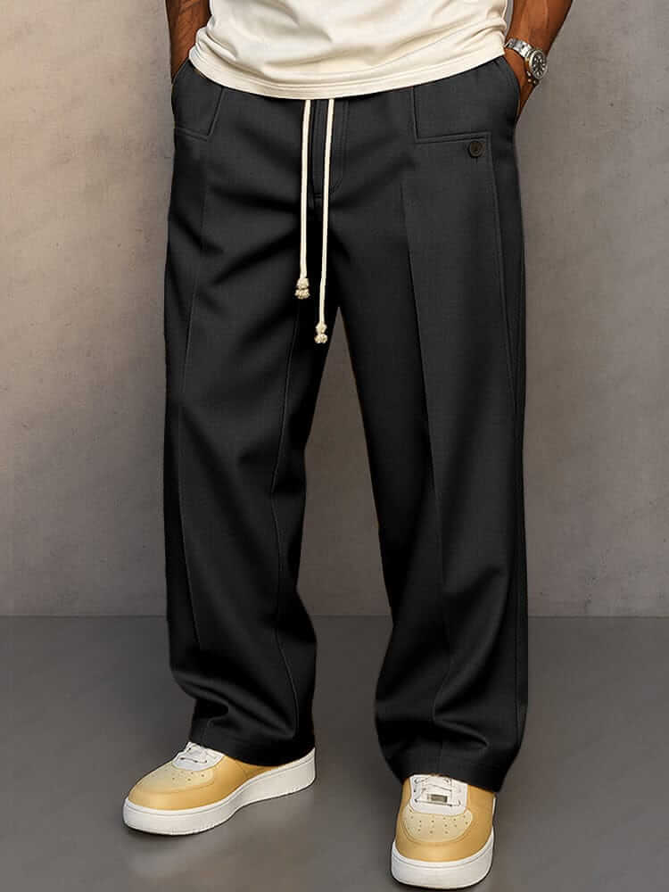 RELAXED COTTON TROUSERS FOR MEN