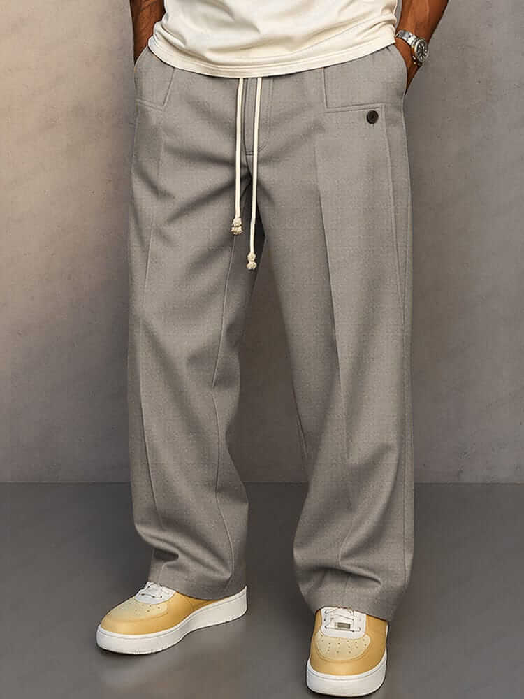 RELAXED COTTON TROUSERS FOR MEN
