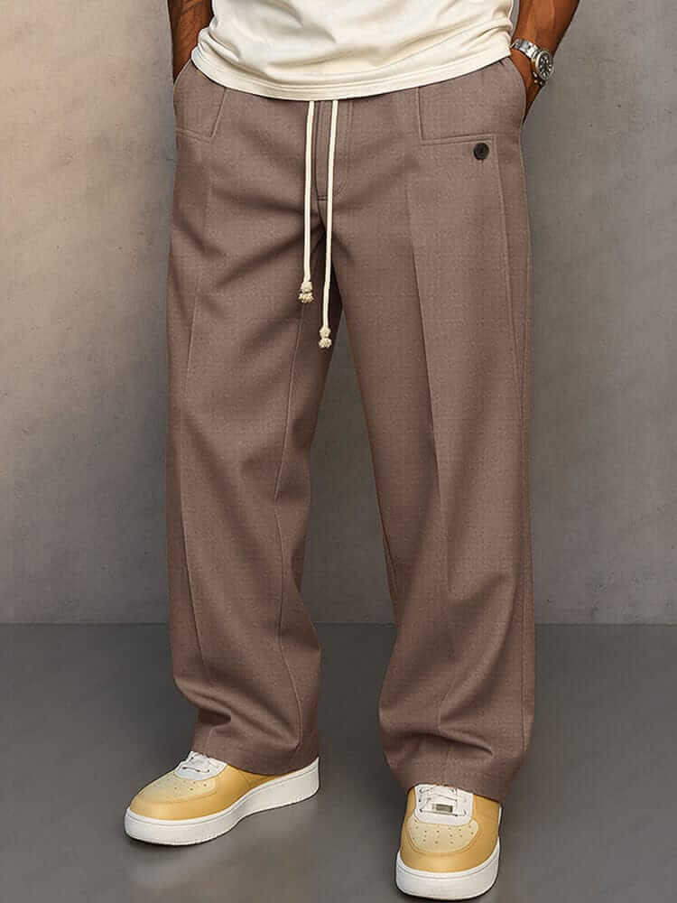 RELAXED COTTON TROUSERS FOR MEN