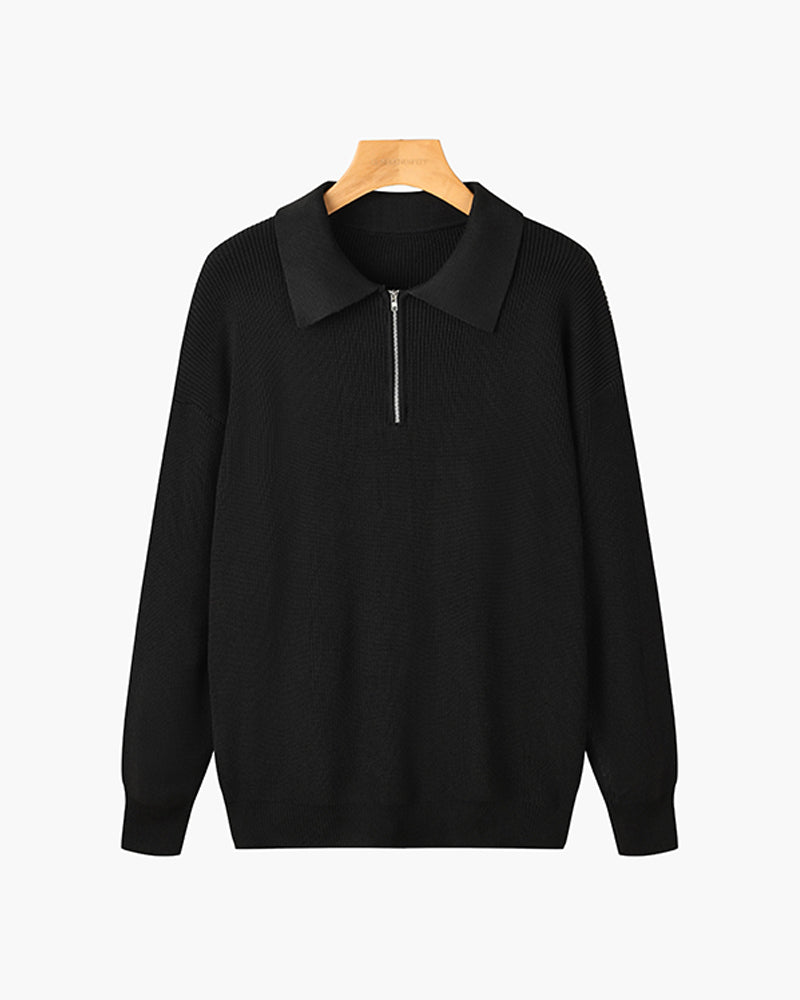 TEXTURED ZIP SWEATER FOR MEN