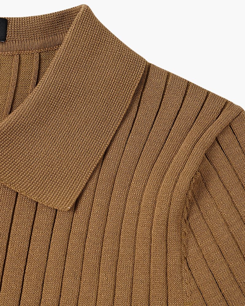 TEXTURED COTTON POLO FOR MEN