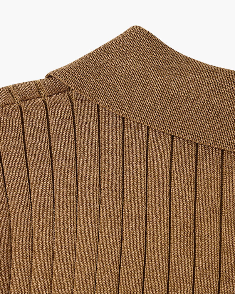 TEXTURED COTTON POLO FOR MEN