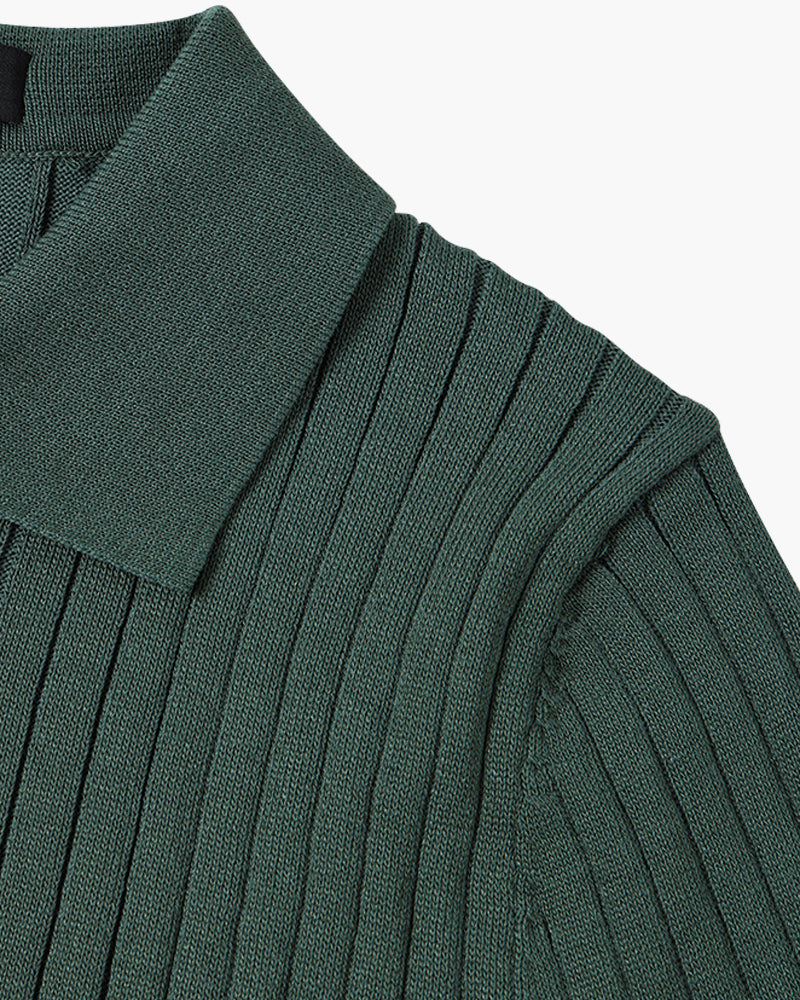 TEXTURED COTTON POLO FOR MEN
