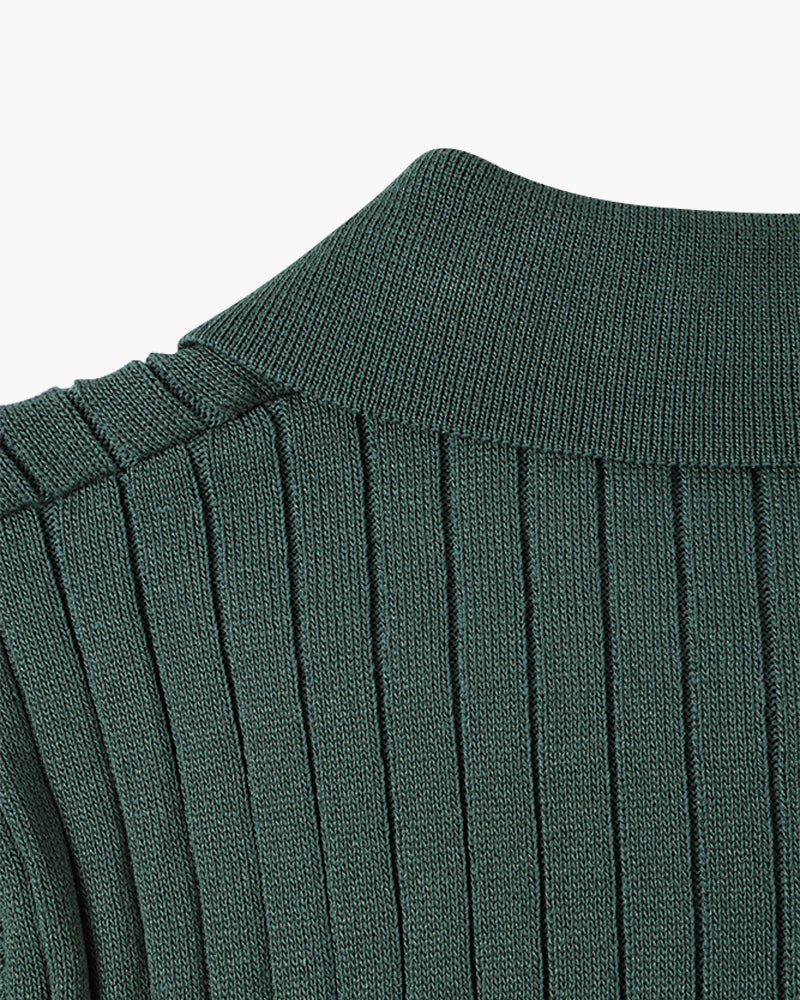 TEXTURED COTTON POLO FOR MEN