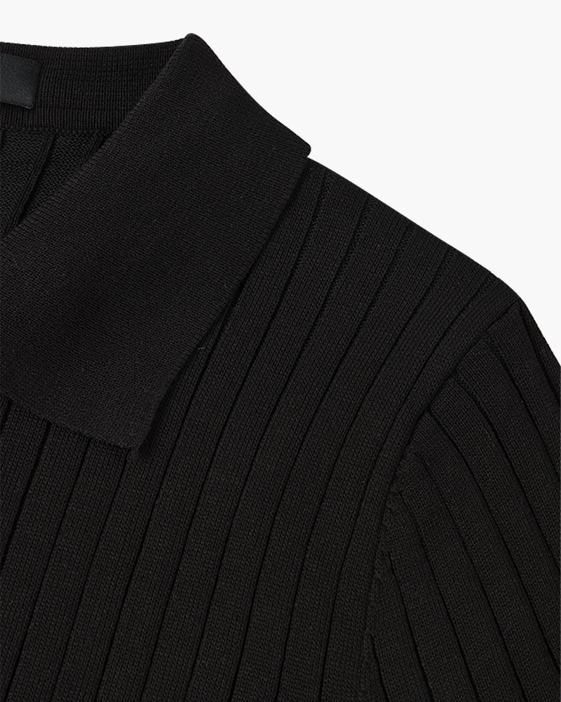 TEXTURED COTTON POLO FOR MEN