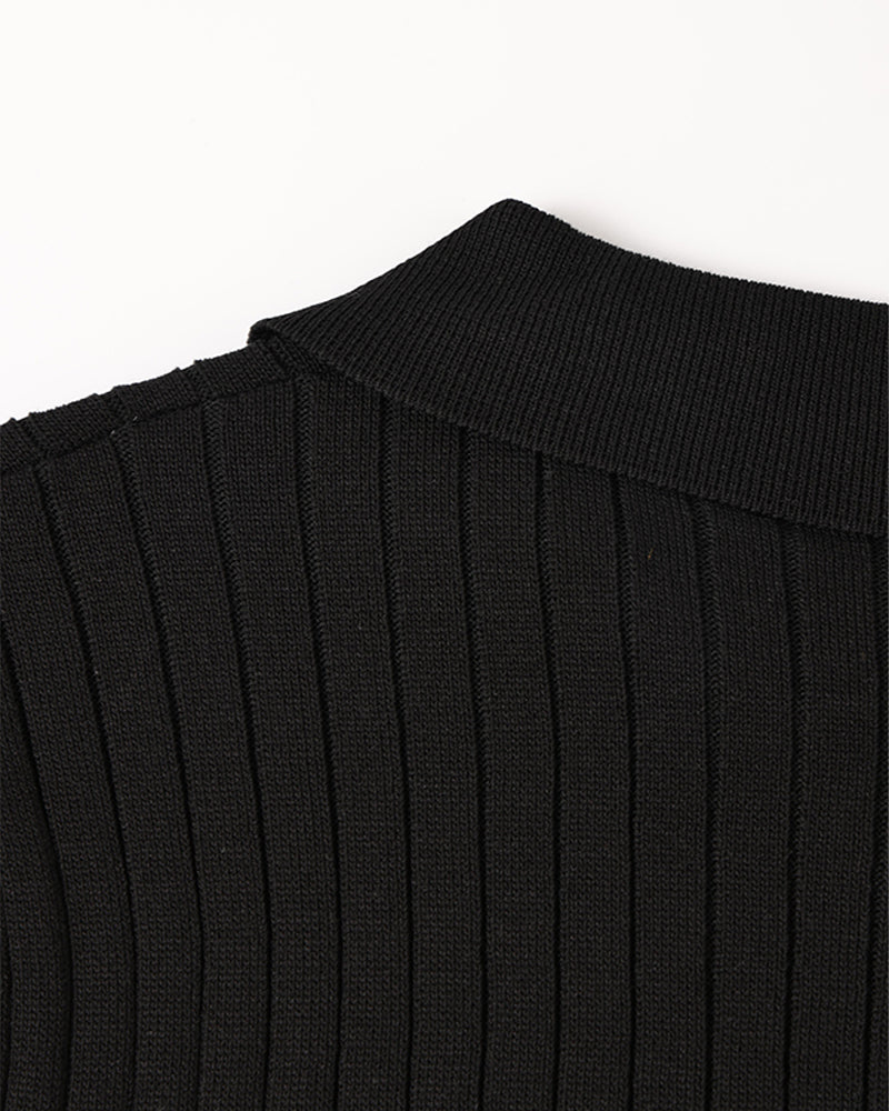 TEXTURED COTTON POLO FOR MEN