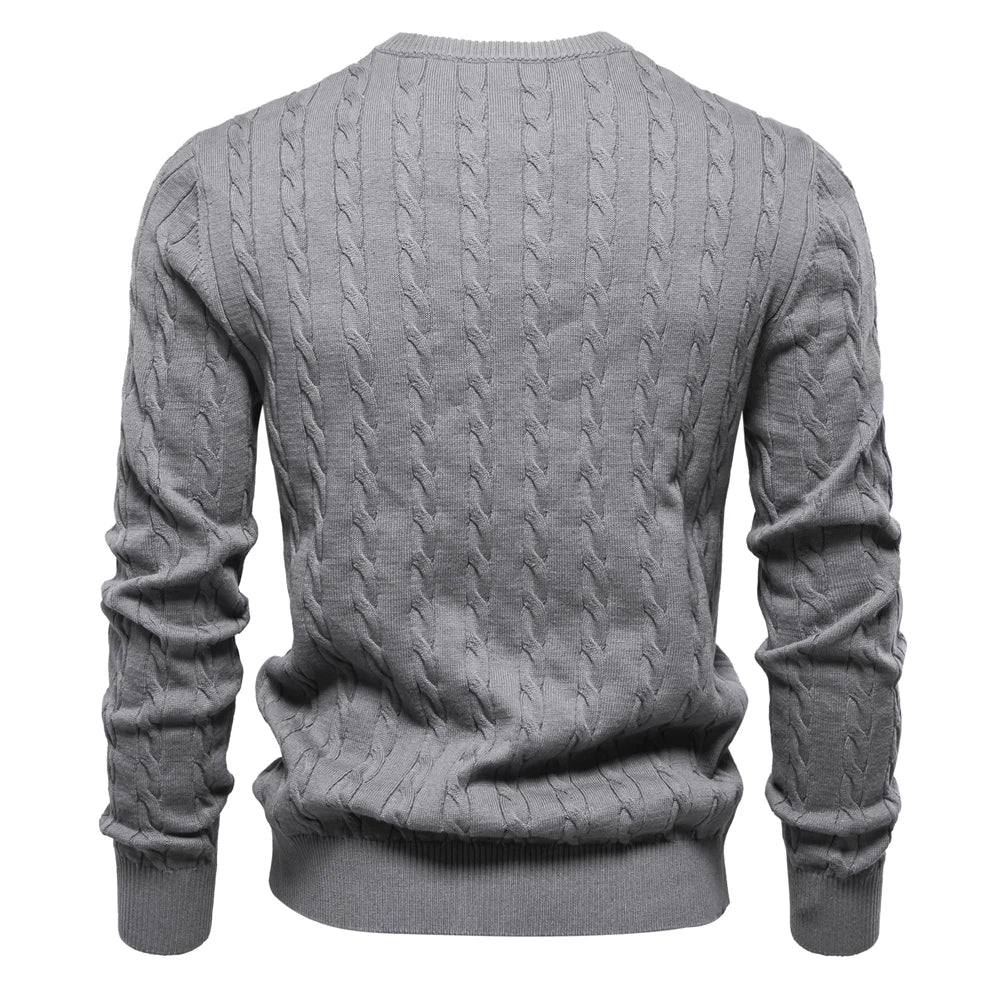 TEXTURED CABLE SWEATER FOR MEN