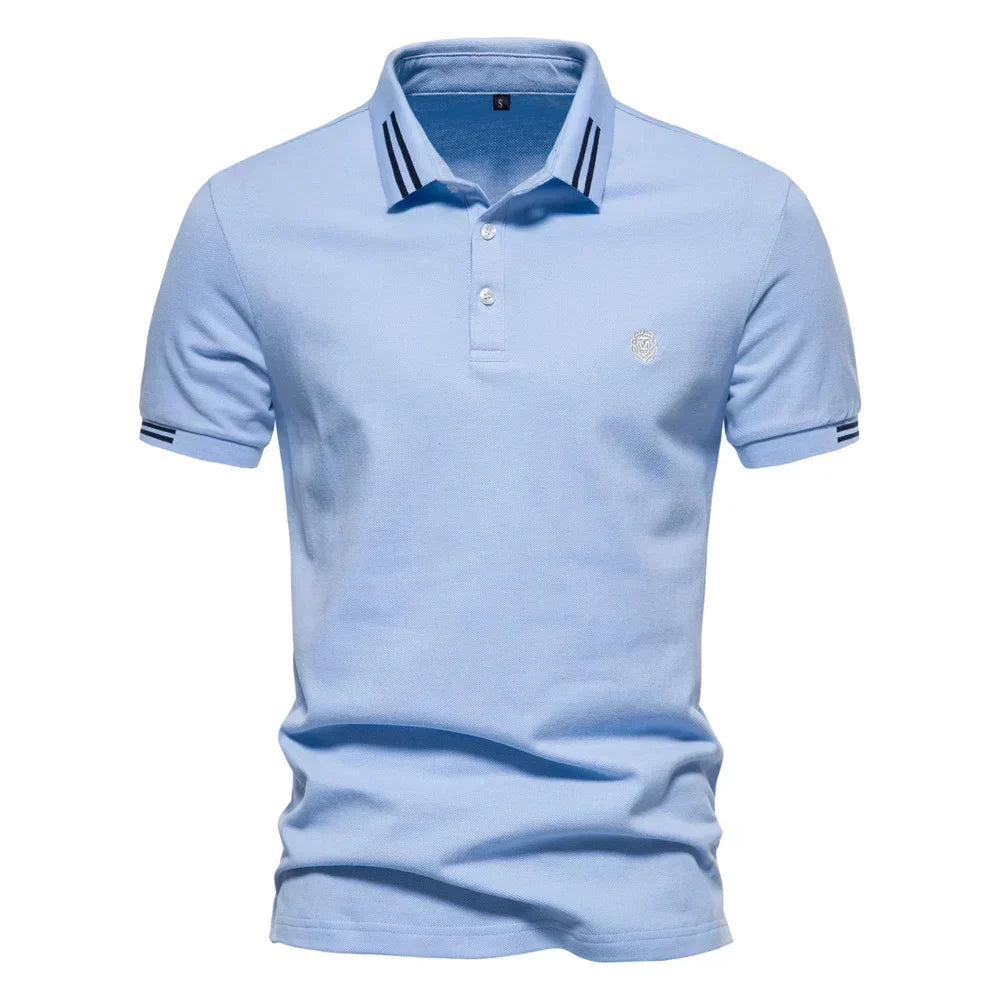 CONTRAST PIQUE POLO FOR MEN