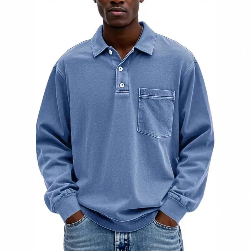CLASSIC LONG SLEEVE POLO SHIRT FOR MEN