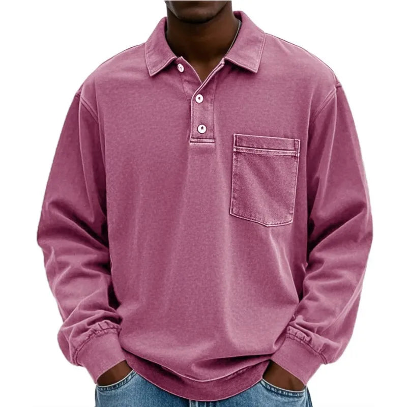 CLASSIC LONG SLEEVE POLO SHIRT FOR MEN